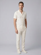 Bastian camp collar shirt front pose