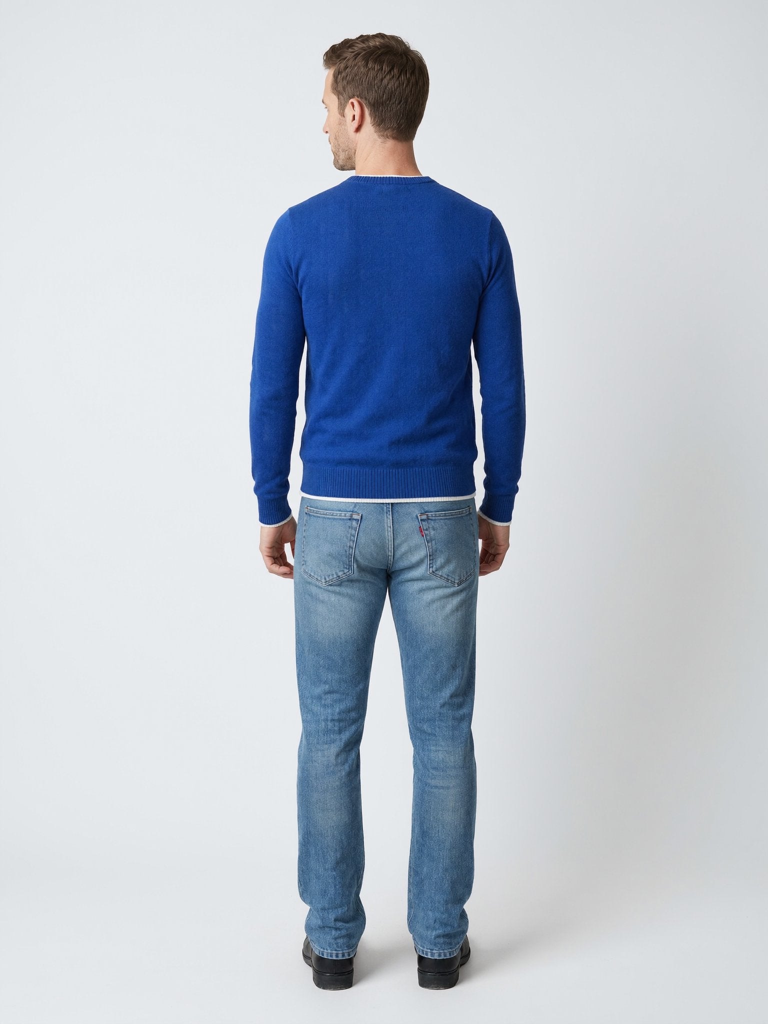 Benedict knitted zip cardigan back