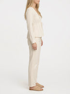 Bianca white blouse, side view