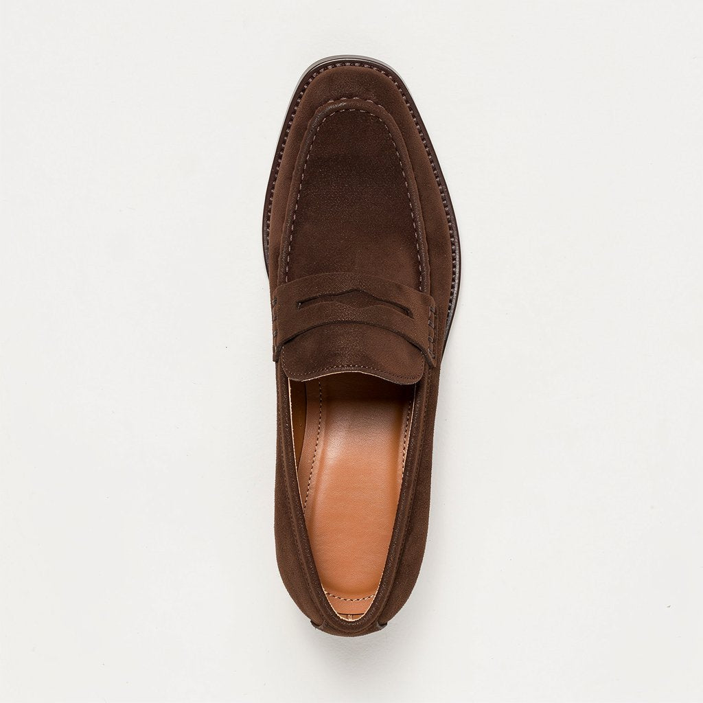 Blair | Espresso Faux Suede Slip-On Loafers