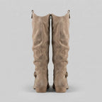 Bodil knee-high boots with a suede-look upper and side zip, image 5