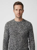 Boy chunky knit sweater close-up