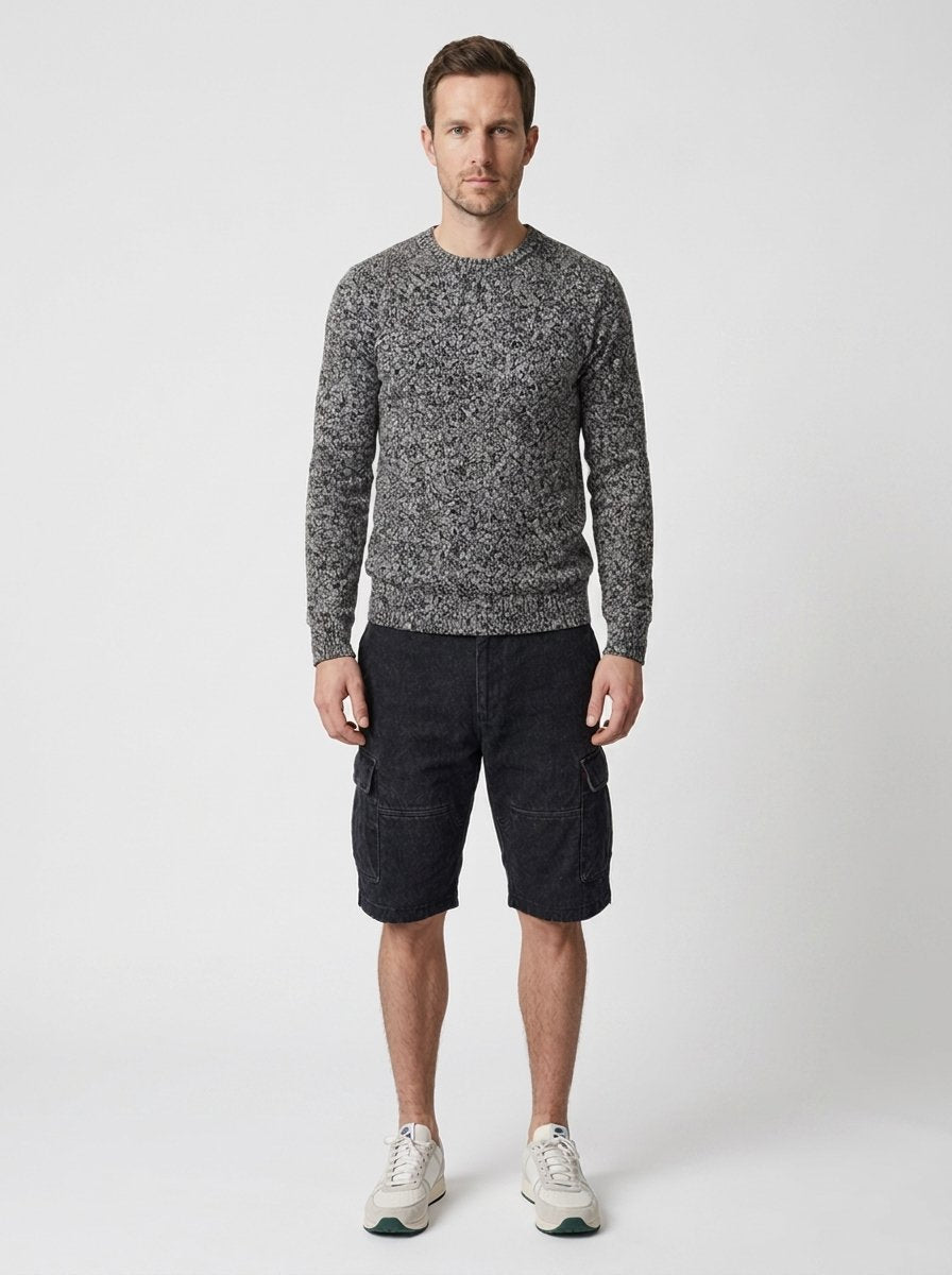 Boy chunky knit sweater front