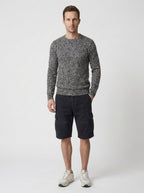 Boy chunky knit sweater front pose
