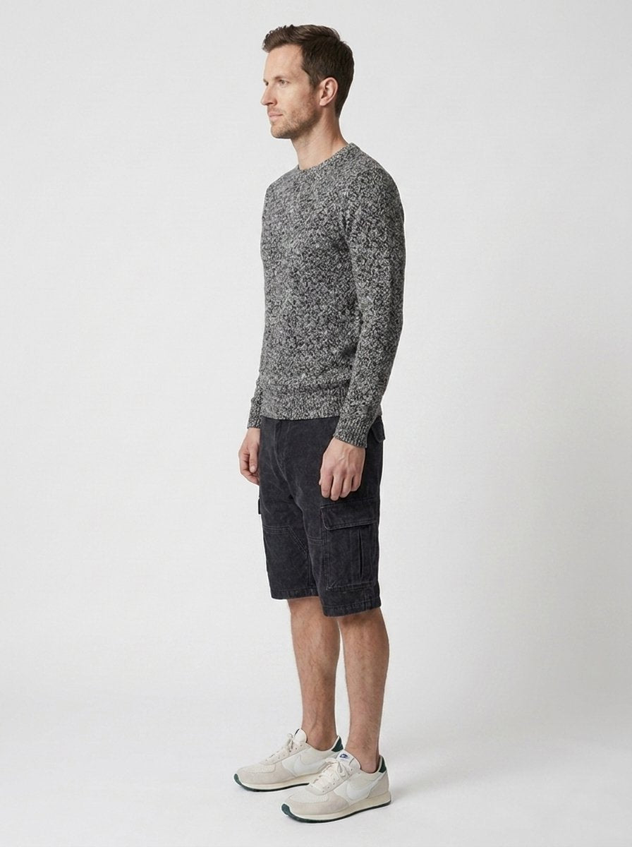 Boy chunky knit sweater side