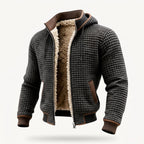 Bram sherpa hooded jacket gray front