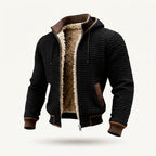 Bram sherpa hooded jacket black