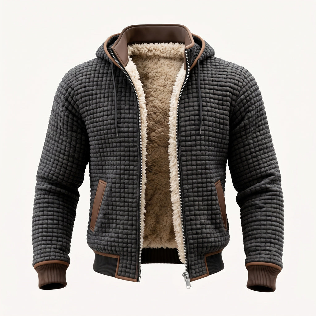 Bram sherpa hooded jacket detail