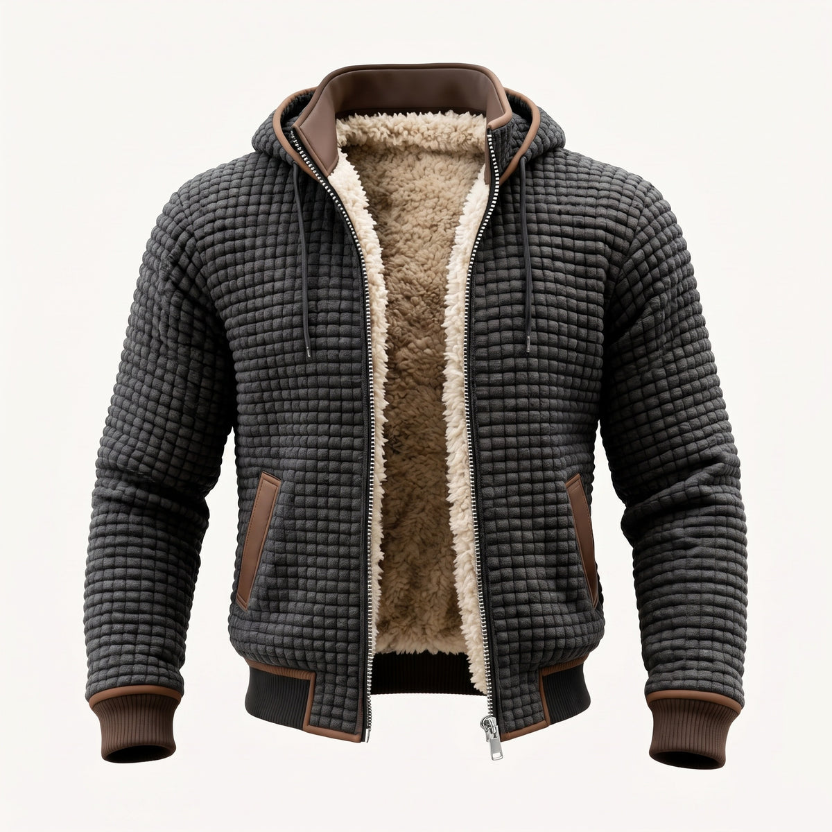 Bram sherpa hooded jacket detail