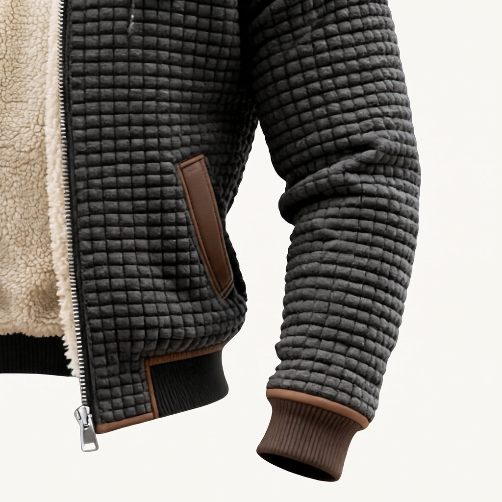 Bram sherpa hooded jacket detail