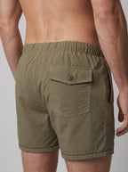 Brennan ripstop swim shorts olive - pocket detail