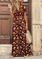 Briane paisley maxi dress with a belted waist, image 2