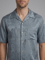 Bridger Silk Camp Collar Shirt - collar/chest close-up