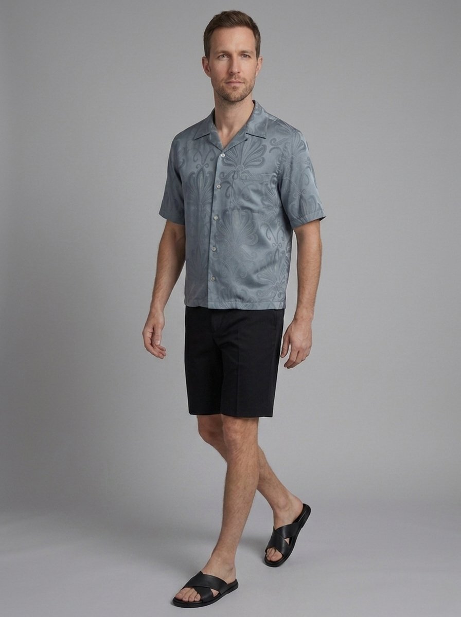 Bridger Silk Camp Collar Shirt - walking lifestyle