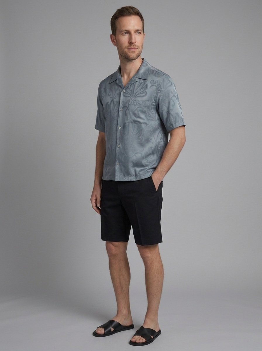 Bridger Silk Camp Collar Shirt - three-quarter