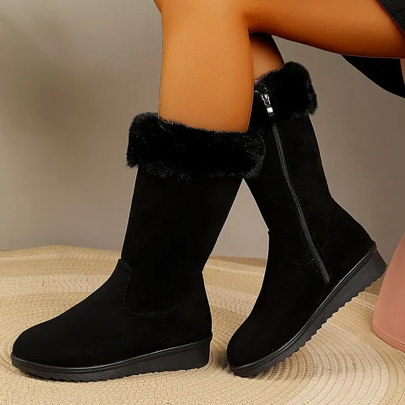 Cara warm winter boots with side zip, image 5