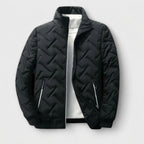 Casper quilted jacket with a chevron stitch in black