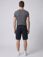 Cillian denim cargo shorts washed black - back