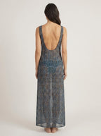 Cressida Sheer Chiffon Maxi Cover-Up Dress - back