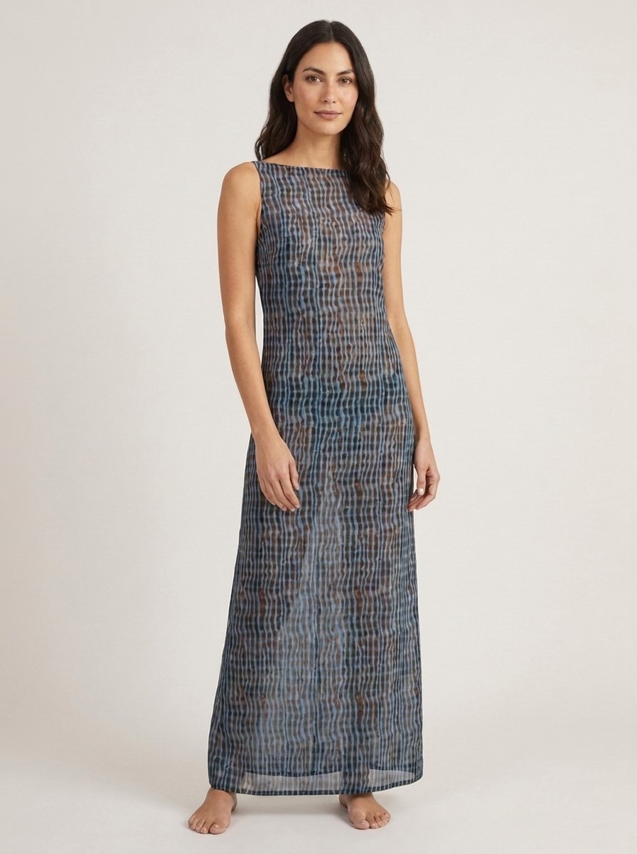 Cressida Sheer Chiffon Maxi Cover-Up Dress - front alternate