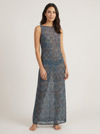 Cressida Sheer Chiffon Maxi Cover-Up Dress - front