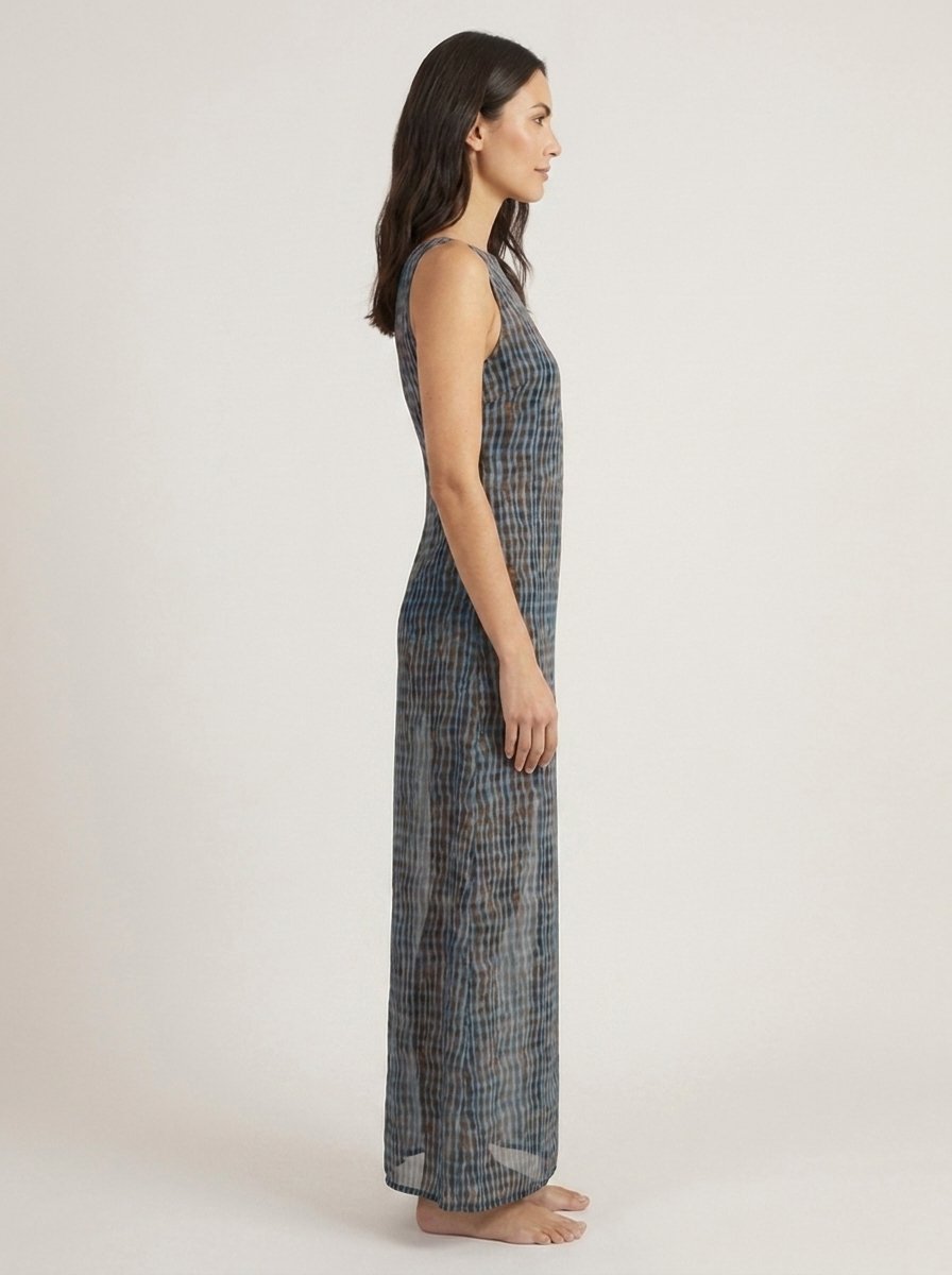 Cressida Sheer Chiffon Maxi Cover-Up Dress - side profile
