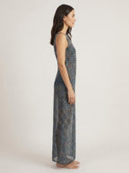 Cressida Sheer Chiffon Maxi Cover-Up Dress - side profile