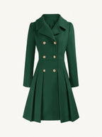 Delphine flared coat teal