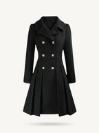 Delphine flared coat black