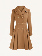 Delphine flared coat camel