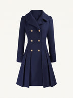 Delphine flared coat dark blue