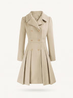 Delphine flared coat beige