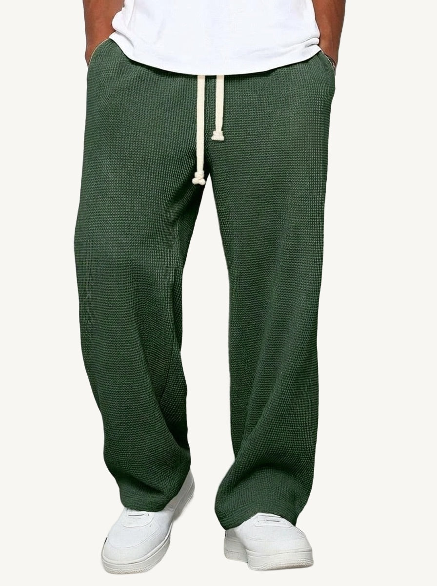 Don relaxed fit trousers, dark green