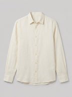 Dorian linen shirt white long sleeve - product only