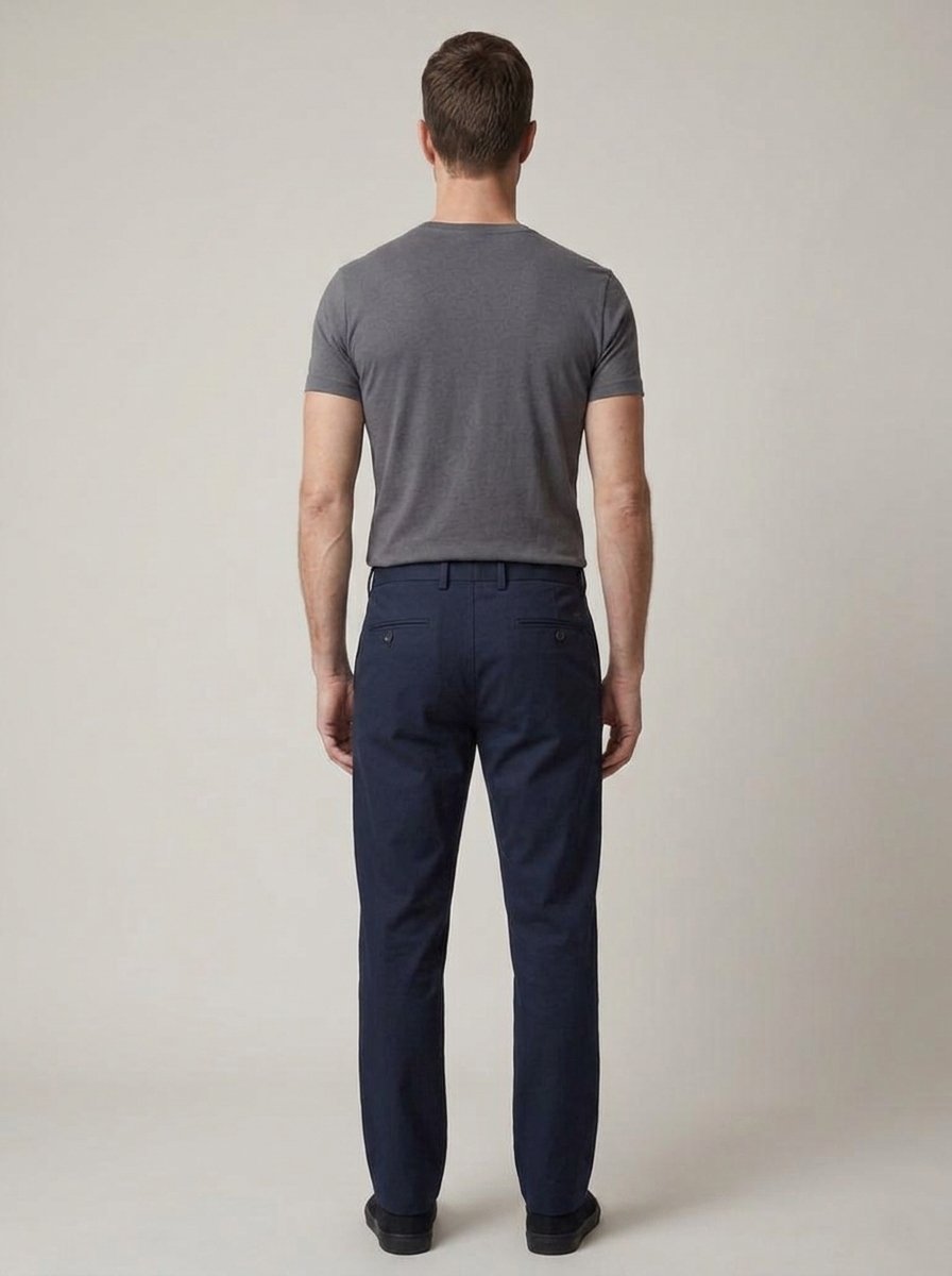Dorian stretch faux wool chinos - back