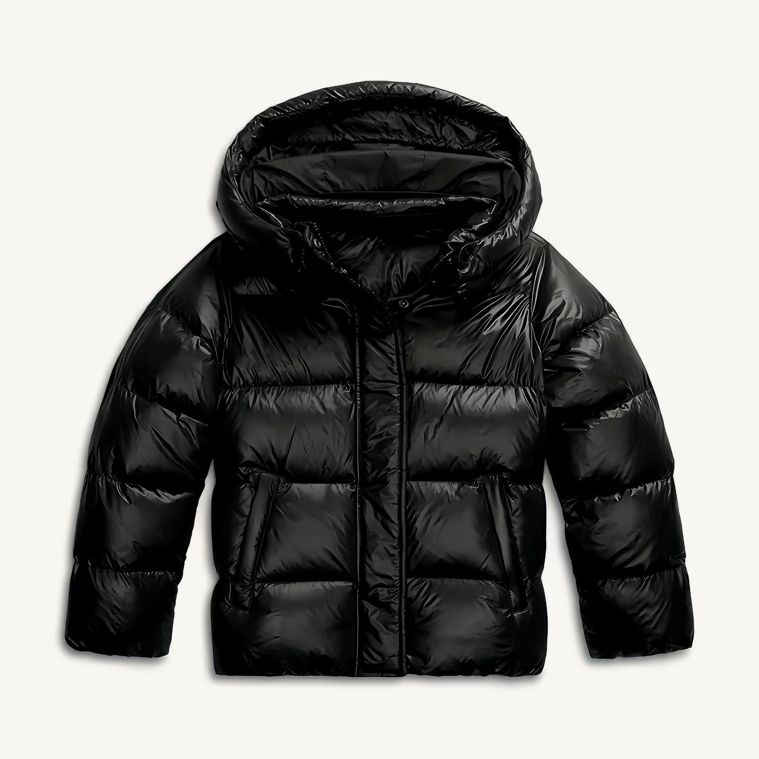 Elara quilted puffer jacket, hooded front
