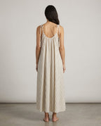 Elinor Cream Stripe Midi Dress back