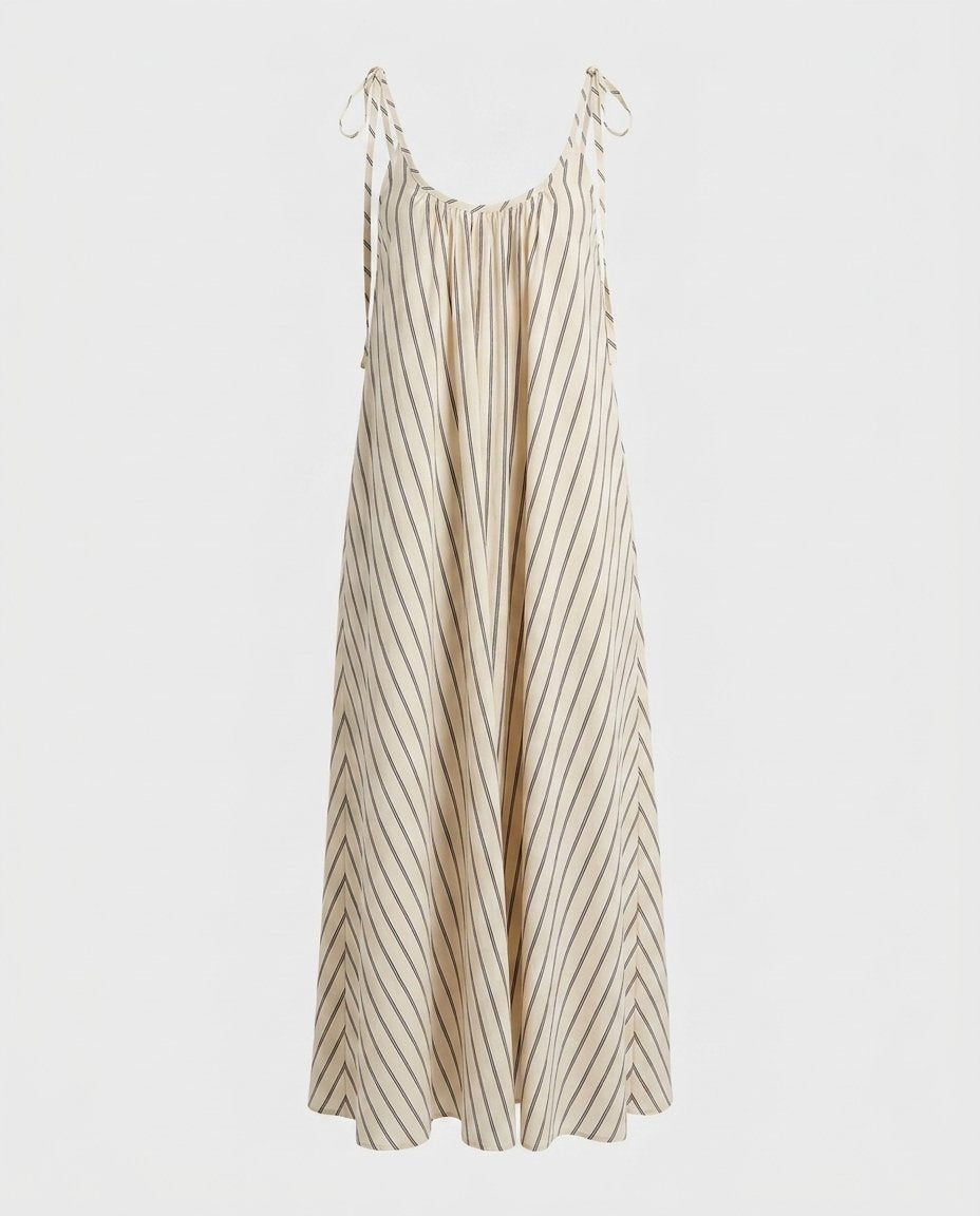 Elinor Cream Stripe Midi Dress product only