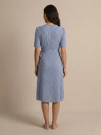 Elinor Polka Dot Midi Wrap Dress - back