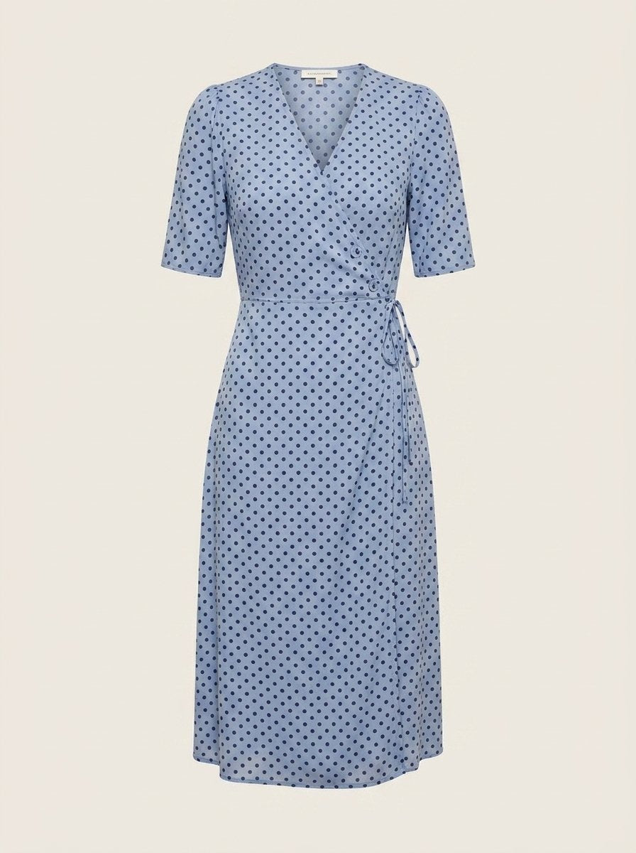 Elinor Polka Dot Midi Wrap Dress - product only
