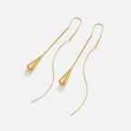 Elisha gold-tone teardrop thread earrings, image 3
