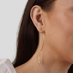 Elisha gold-tone teardrop thread earrings, image 4