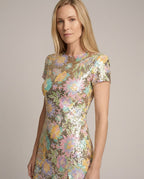 Elowen Sequin Bodycon Mini Dress - torso closeup