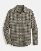 Elric Gingham Organic Cotton-Linen Shirt product only