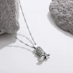 Elsie cowboy boot pendant necklace in stainless steel, image 2
