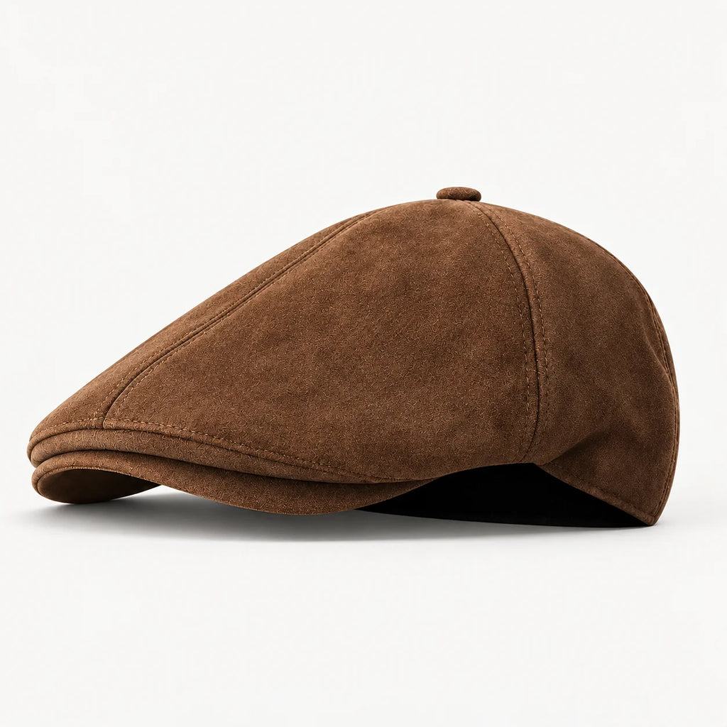 Emery men's suede-look flat cap, image 3