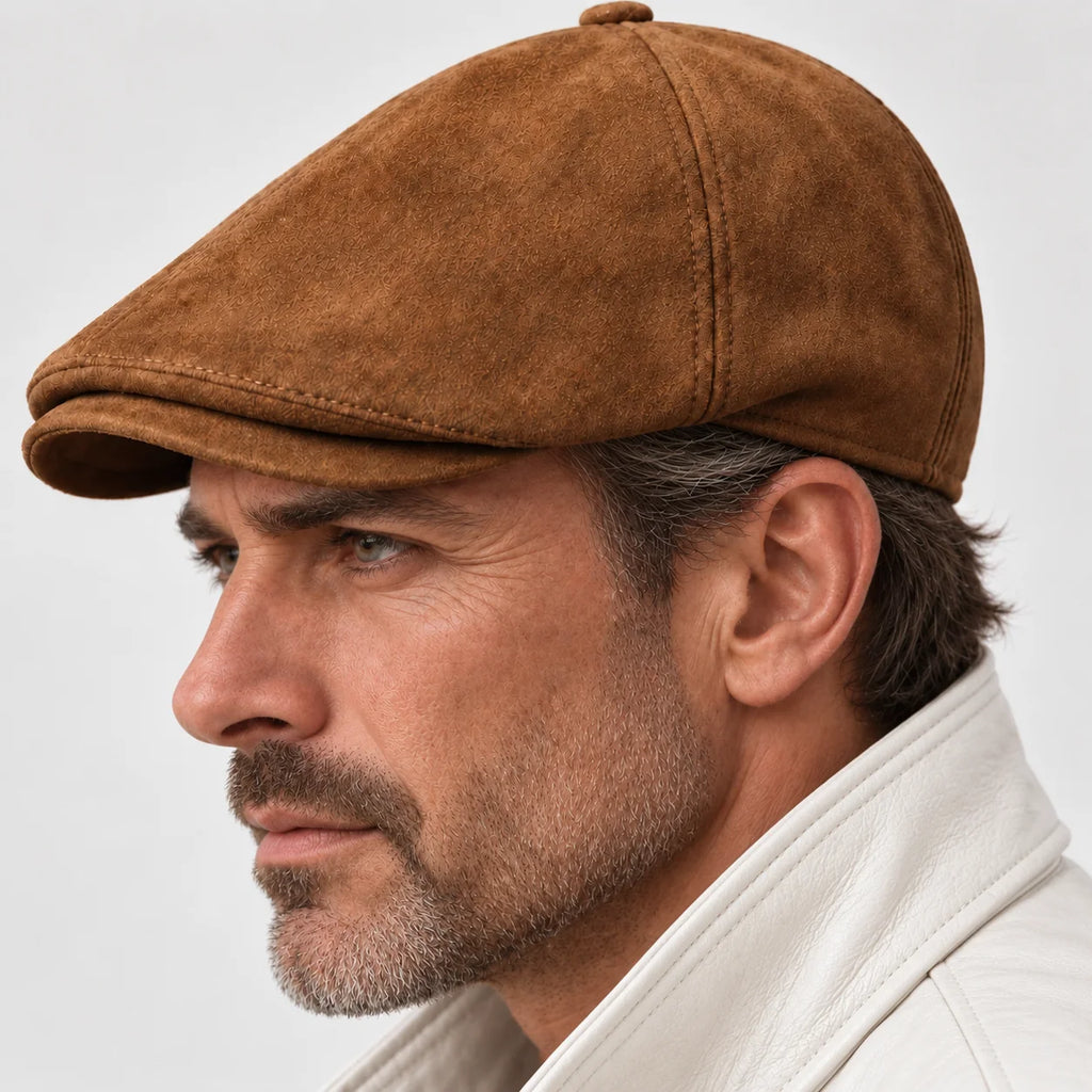 Emery men's suede-look flat cap, image 6
