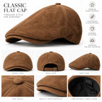 Emery men's suede-look flat cap, image 9