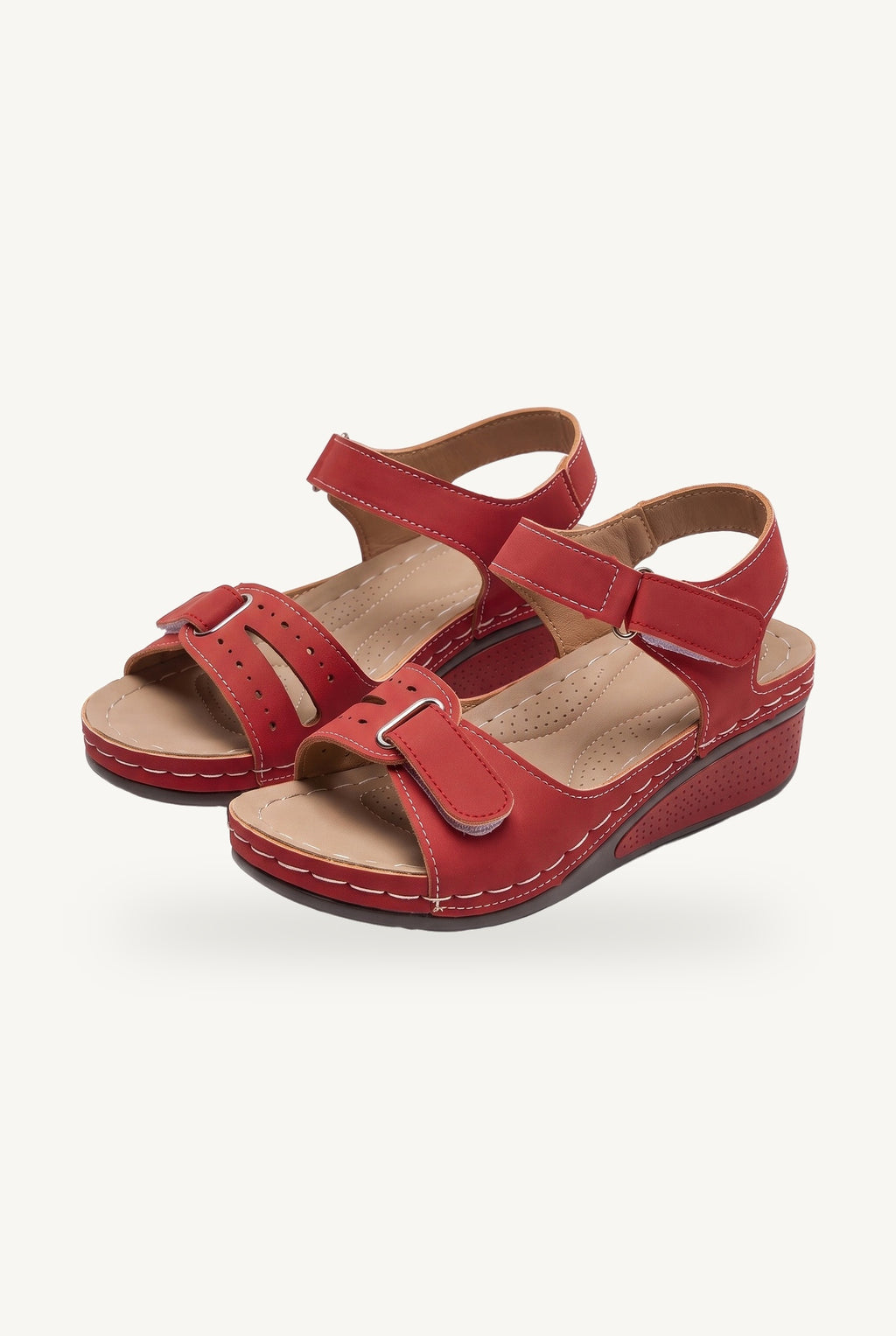Emma orthopedic sandals red