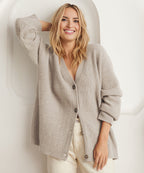 Eve winter knit button-up cardigan